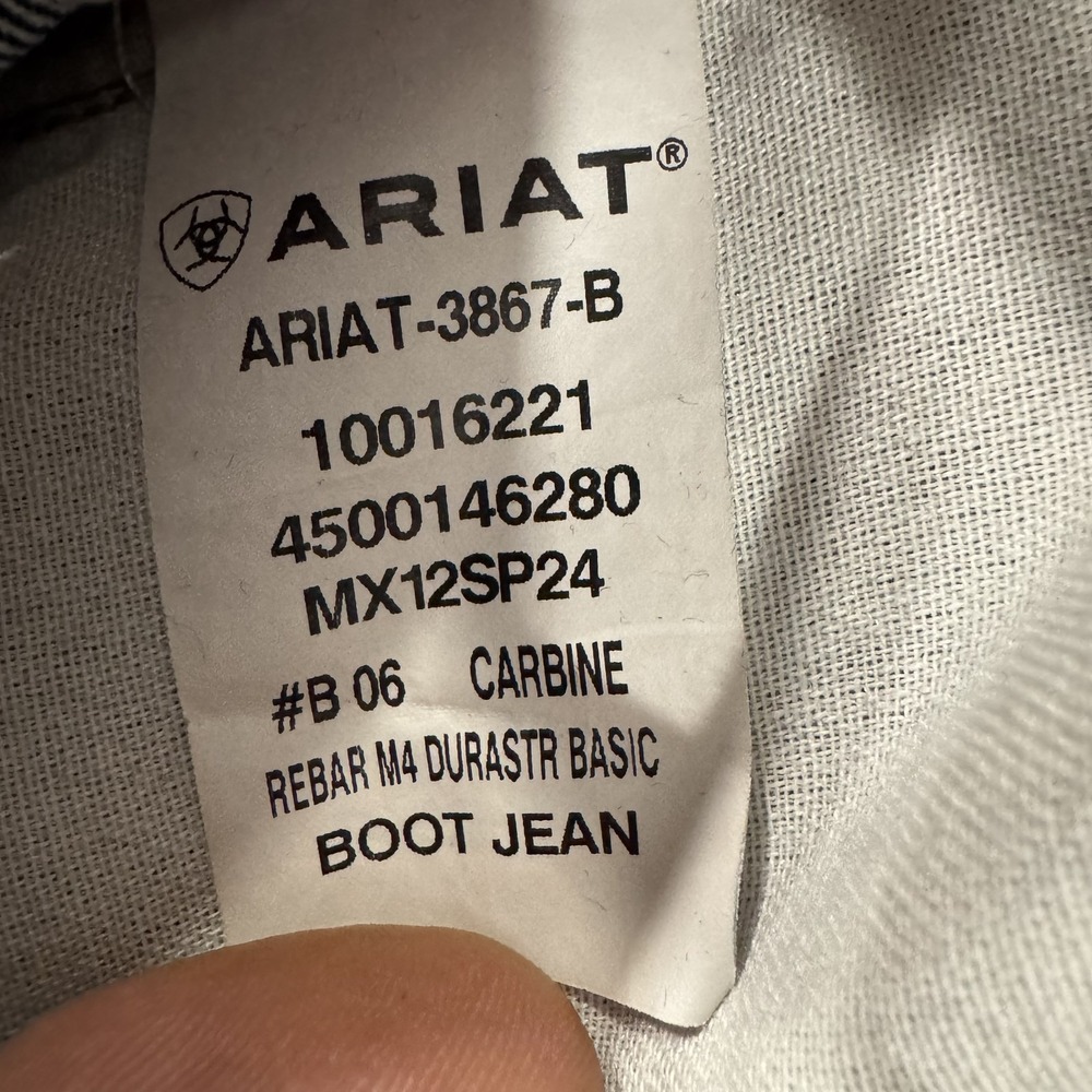 Ariat Jeans‎ Mens 36x36 Rebar M4 DuraStretch Boot Relaxed Low Rise Work Stretch - Picture 6 of 16